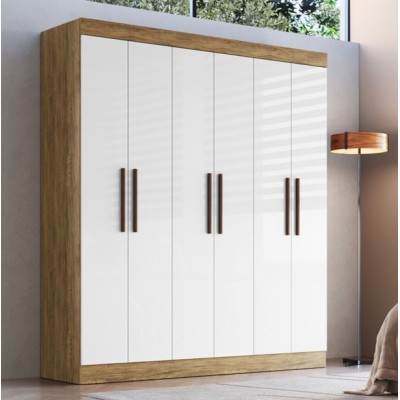 Guarda Roupa Casal 6 Portas MDF New Xangai Doripel Cod 676.026